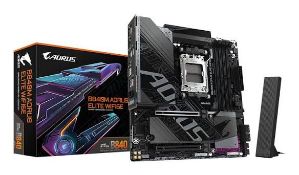 GIGABYTE B840M AORUS ELITE WIFI6E Motherboard - AMD Ryzen 9000 CPUs, 10+2+2 Phases (LOC: B3Cage.2-
