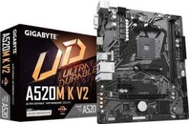 2 x GIGABYTE AMD A520M K V2 DDR4 micro ATX AM4 Motherboard (LOC: B3Cage.2-QA9051 - 1P)