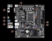 Gigabyte Intel H610M H V3 DDR4 PCIe 4.0 mATX Motherboard (LOC: B3Cage.2-QA9050 - 1P)