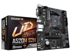 2 x Gigabyte A520M S2H Motherboard - Supports AMD Ryzen 5000 Series AM4 (LOC: B3Cage.2-QA9052 - 1P)