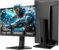 KTC 24 inch 1440p Gaming Monitor, QHD 180Hz Monitor with 185Hz Overlocked, 1ms (LOC: SR6.6.6-