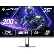 Amzfast 24.5 inch Gaming Monitor FHD 1920x1080p, 200Hz Fast IPS with Built-in Speaker (LOC: SR6.6.