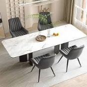 Boxed Hawthyhome Dining Chairs Set of 4 Dark Grey | Upholstered (LOC: SR6.8.2-QA9160 - 1LP)