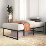 Boxed Corbe Modern Metal Bed Frame with Heavy Duty Steel Slat Support Single (LOC: SR6.7.1-