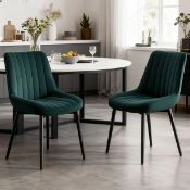 Boxed 47.5cm H Upholstered Metal Upholstered Back Side Chair (Set of 2) (LOC: SR6.7.1-QA9204 - 1LP)