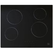 Cooke & Lewis CLCER60A 4 burner Ceramic Hob 59cm - Black RRP £224.99 (LOC: SR4L-PP3201 - 1LP)