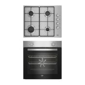 Beko QBSE223SX Built-in Multifunction Oven & gas hob pack - Stainless steel RRP £379.99 (LOC: SR4L-