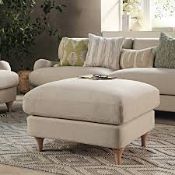 Boxed Daphnis Oatmeal Fabric Sofa, Footstool RRP £299.99. Perfect companion to our lovely Daphnis
