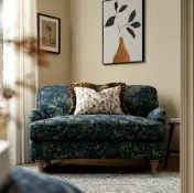 Boxed Daphnis Julien Patterned Linen Blend Sofa, Loveseat RRP £579.99. Compact, cosy and full of
