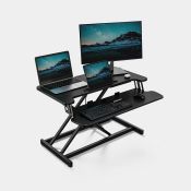 Boxed Gas Assisted Sit Stand Rising Workstation - Black (LOC: SR5(1.10)-PP3381 - 1LP)