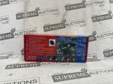 12 X BRAND NEW KONSTSMIDE 100 BLUE BULB MULTIFUNCTION MICRO-LIGHT SET (LOC: 19.8-HH1404 - 2P)