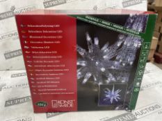 8 X BRAND NEW KONSTSMIDE LUXURY 32 LIGHT STAR WEAVE DECORATIVE LIGHT SETS (LOC: 42.1-AA9196 - 1LP)