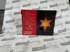 10 X BRAND NEW KONSTSMIDE PLASTIC STAR IN ORANGE 3.5M FLEX 25W (LOC: 22.9-HH1459 - 1LP)