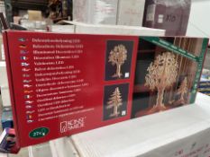 12 X BRAND NEW KONSTSMIDE 27 LIGHT ILLUMINATED DECORATIVE LED TREE ORNAMENTS (LOC: 19.7-AA9463 -
