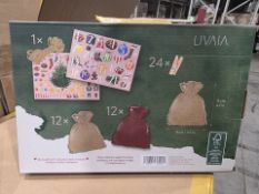 20 X NEW & BOXED LIVAIA RED & GOLD ADVENT CALENDERS. RRP £24.99 EACH (LOC: 34.2-PP13 - 1P)