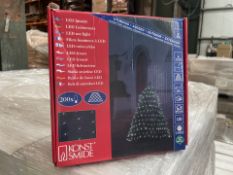 12 X BRAND NEW KONSTSMIDE 200 LIGHT LED NET LIGHT SETS (LOC: 22.12-AA9202 - 2P)