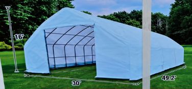 Unused 2026 MFGSTAR CA3050 30' x 50' Straight Wall Peak Ceiling Storage Shelter with Heavy Duty