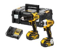 DeWalt DCK2062M2T-GB 18V XR Brushless Twin Kit 2 x 4.0Ah RRP £219. 18V XR Brushless twin kit