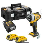 Dewalt DCF809D2T 18V XR Brushless Impact Driver, 2x 2.0Ah Batteries, Charger & Case RRP £119.