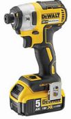 DeWalt 18V Li-ion Brushless Cordless Impact driver (2 x 5Ah) - DCF887P2-GB RRP £170. Comes with