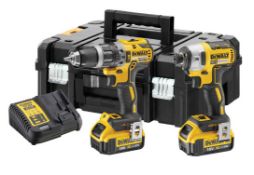DeWalt DCK266M2T-GB 18V XR Cordless Brushless Combi Drill & Impact Driver Twin Pack 2 x 4.0Ah RRP £