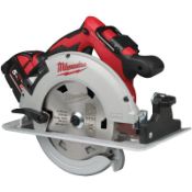 Milwaukee M18BLCS66 Brushless 190mm Circular Saw RRP £269, 1 x 5.0Ah with Carry Bag, Working with