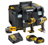 DeWalt DCK344M2T-GB 18V XR Brushless Cordless 3 Piece Kit 2 x 4.0Ah RRP £269, Take your toolkit up a