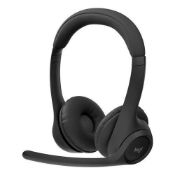 Logitech Zone 300 Wireless Bluetooth Headset with Noise-Cancelling Microphone Compatible with