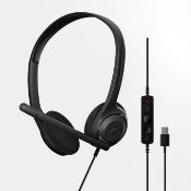 EPOS C1 USB A Wired Business Headset - Noise-Canceling Mic, Enhanced Audio Clarity, On-Ear