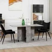 HOMCOM Extendable Dining Table with 2-Tier Shelves (LOC: SR5.2.10-QA6106 - 1LP)