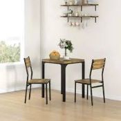 Boxed HOMCOM Compact Dining Table & Chair Set (LOC: SR10.4.10-UA543 - 1LP)