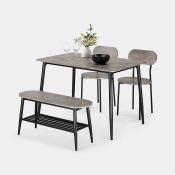 Boxed Murray Dining Table with Bench & Chairs (LOC: SR5.3.3-UA379 - MP)