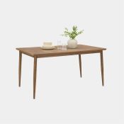 Boxed Burton 150cm Rustic Dark Wood Effect Dining Table - 6 Seater (LOC: SR5.3.3-UA380 - MP)