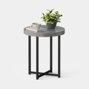 Boxed Concrete Effect Grey Side Table (LOC: SR5.3.2-UA405 - 1LP)