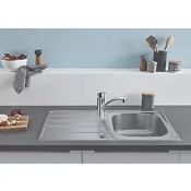 Grohe K200 1 Bowl Stainless Steel Sink Chrome 860mm x 500mm (LOC: SR9(3.11)-PP2886 - MP)