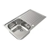 Jabiri Compact 1 Bowl Satin Stainless Steel Sink 600mm x 500mm (LOC: SR3(2.5)-UB5329 - 1LP)