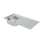 Utility 1 Bowl RH Polished Stainless Steel Sink 1000mm x 500mm (LOC: SR3(2.5)-UB5328 - 1LP)