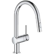 Boxed Grohe Minta Sink Mixer C-Spout with Pull Out Spray. RRP £199.00. (LOC: SR9.4.4-QA7297 - 1P)