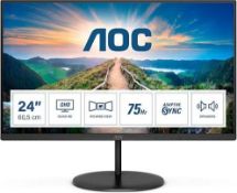AOC Q24V4EA - 24 Inch QHD Monitor, 75Hz, 4ms, IPS, Adaptive Sync, Speakers (LOC: SR10.4.4-UA772 -