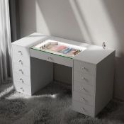 Alliston Dressing Table with LED Lights (LOC: SR6.6.1-UB30 - HP)