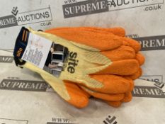 160 X BRAND NEW PAIRS OF SITE PROFESSIONAL BUILDERS GRIP WORK GLOVES (LOC: 43.19-AA8943 - 1P)