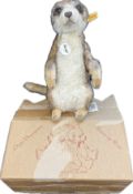 Original boxed Steiff meerkat teddy