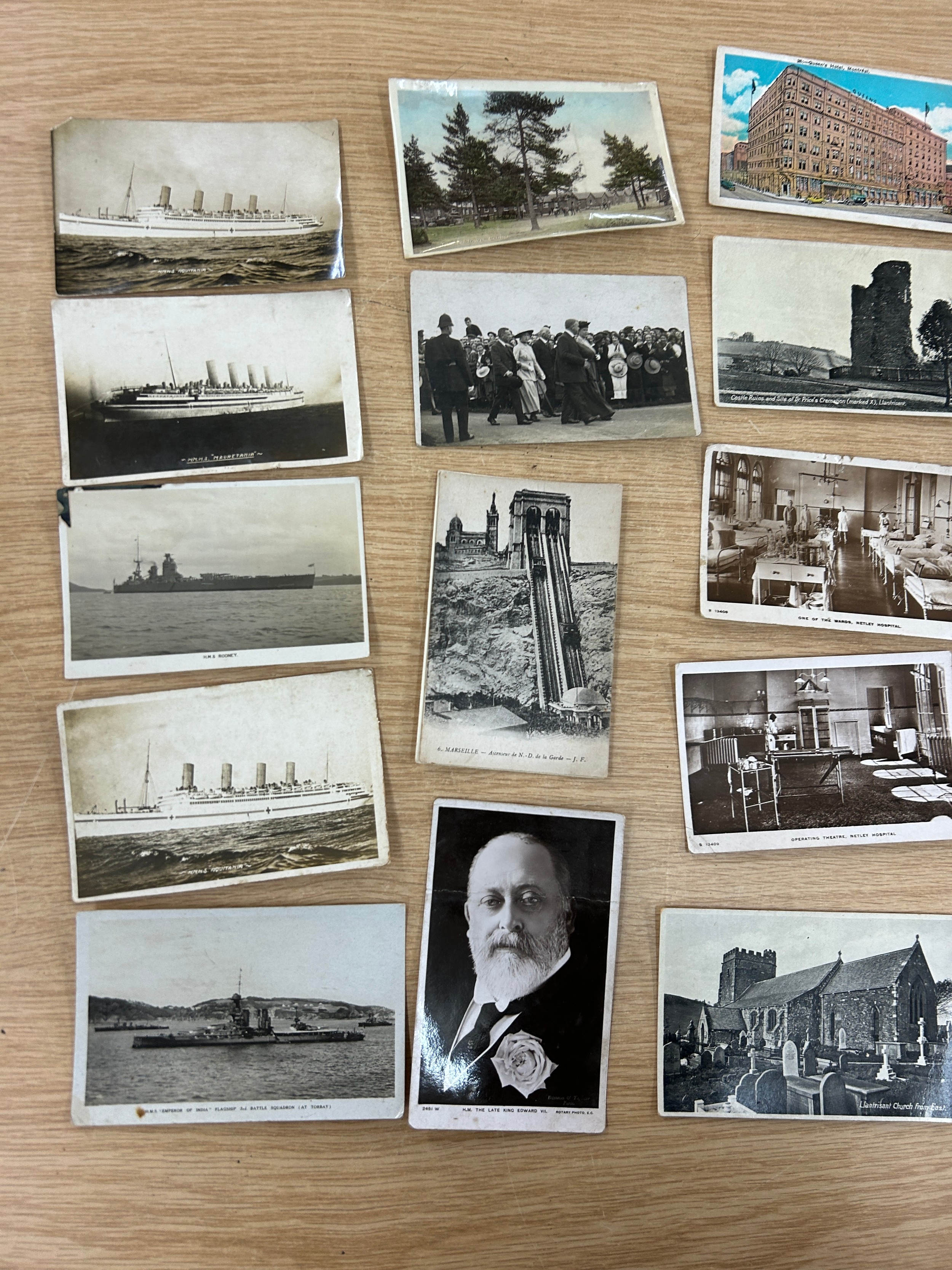 Collection of vintage British topographical postcards, primarily featuring scenic views and city - Image 2 of 7