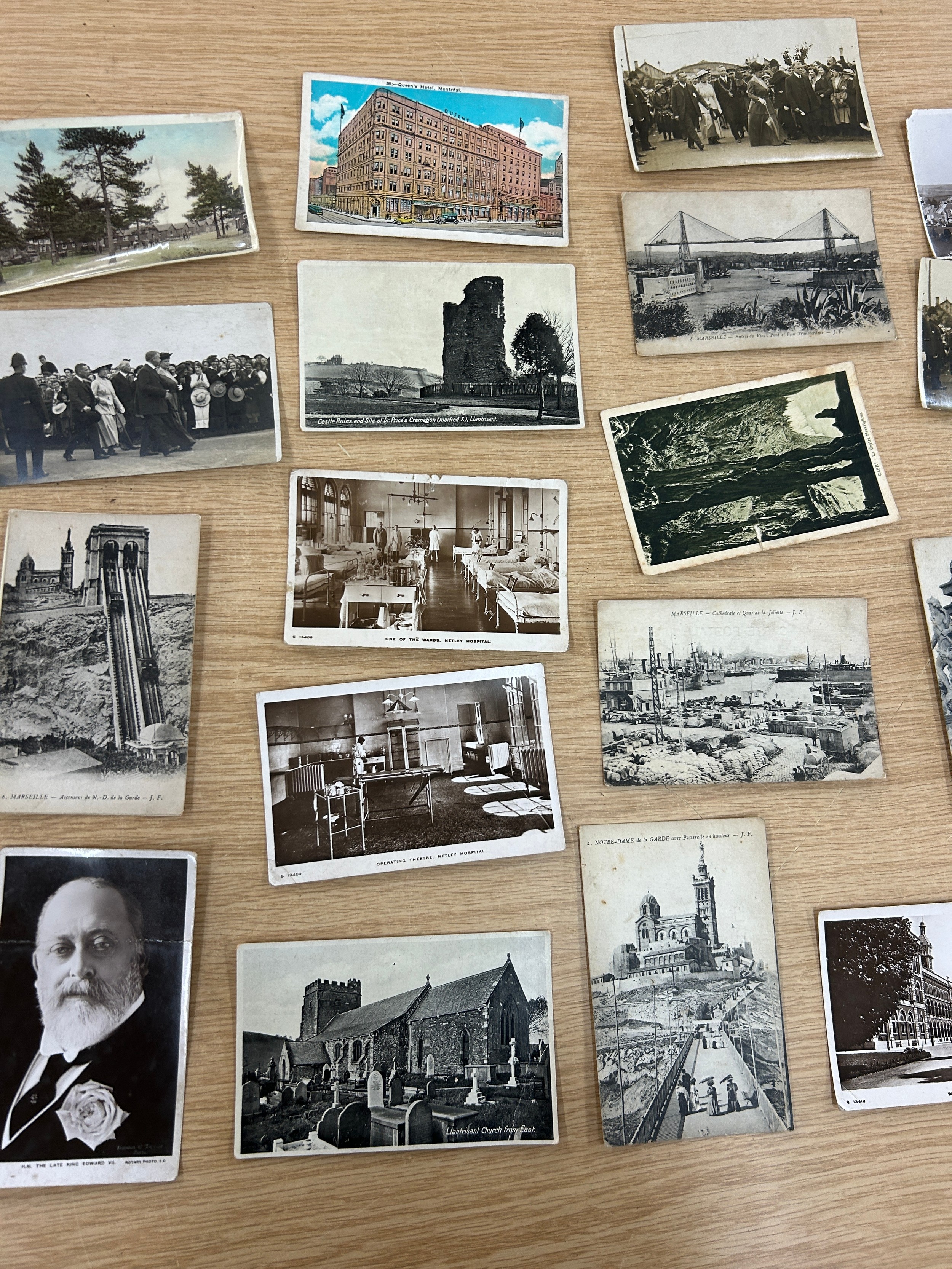 Collection of vintage British topographical postcards, primarily featuring scenic views and city - Image 3 of 7