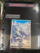 Vast collection of memorabilia of pre and post war Olympics stamps, postcards, stamp sheets,