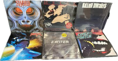 Selection of 6 Canadian heavy metal LP's to include Exciter, Anvil, Killer Dwarfs etc