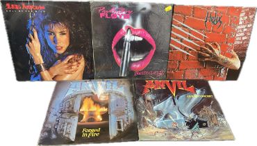 Selection of 5 Canadian rock LPs to include Anvil x 2, Helix etc