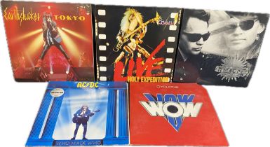5 Australian heavy metal LP's to include AC/DC, Kings of the sun, Cyclone etc