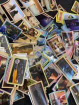 Collection of unused star wars sticker and a selection of star wars tazos