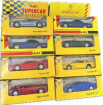 Vintage Maisto promotional die case collection of 8 1:43 scale vintage die cast model cars